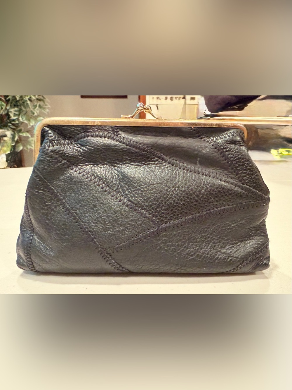 VINTAGE | leather, patchwork coin